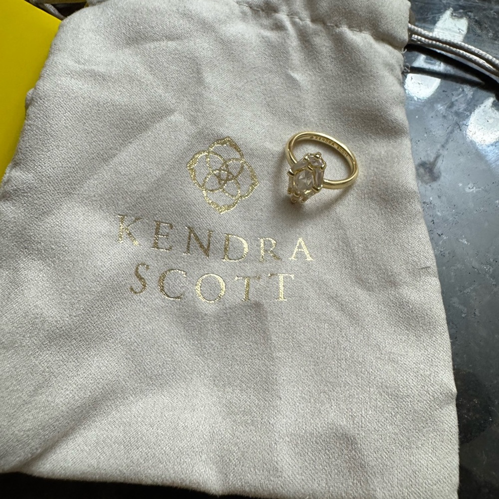 Kendra Scott Gold and Silver Crystal Ring - Picture 8 of 13